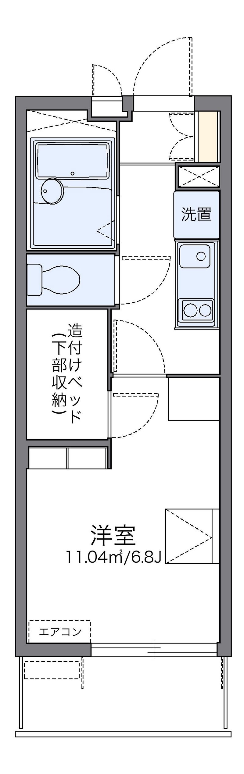 レオパレスエクセル　ケンⅢ 間取図