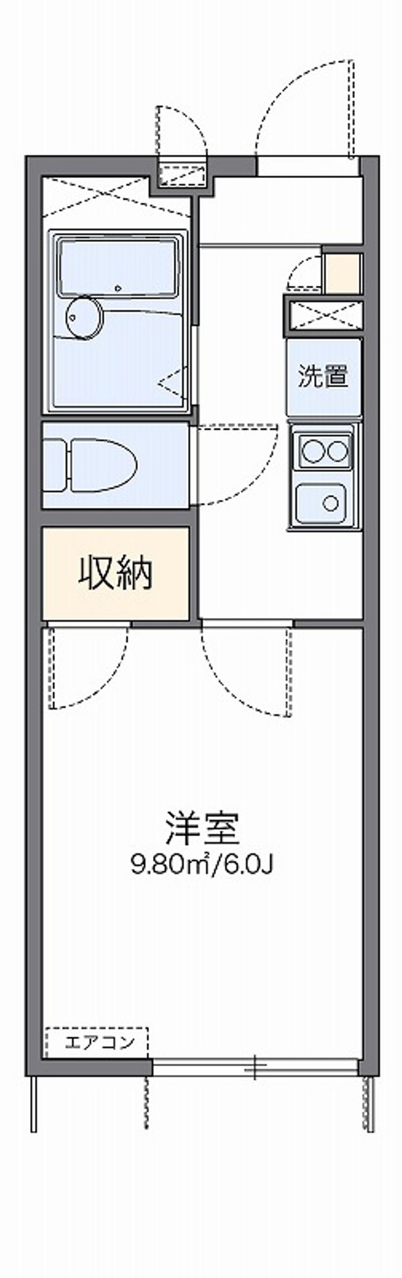 レオパレス栗木コーポ 間取図