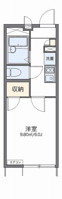 レオパレス栗木コーポ 間取り図