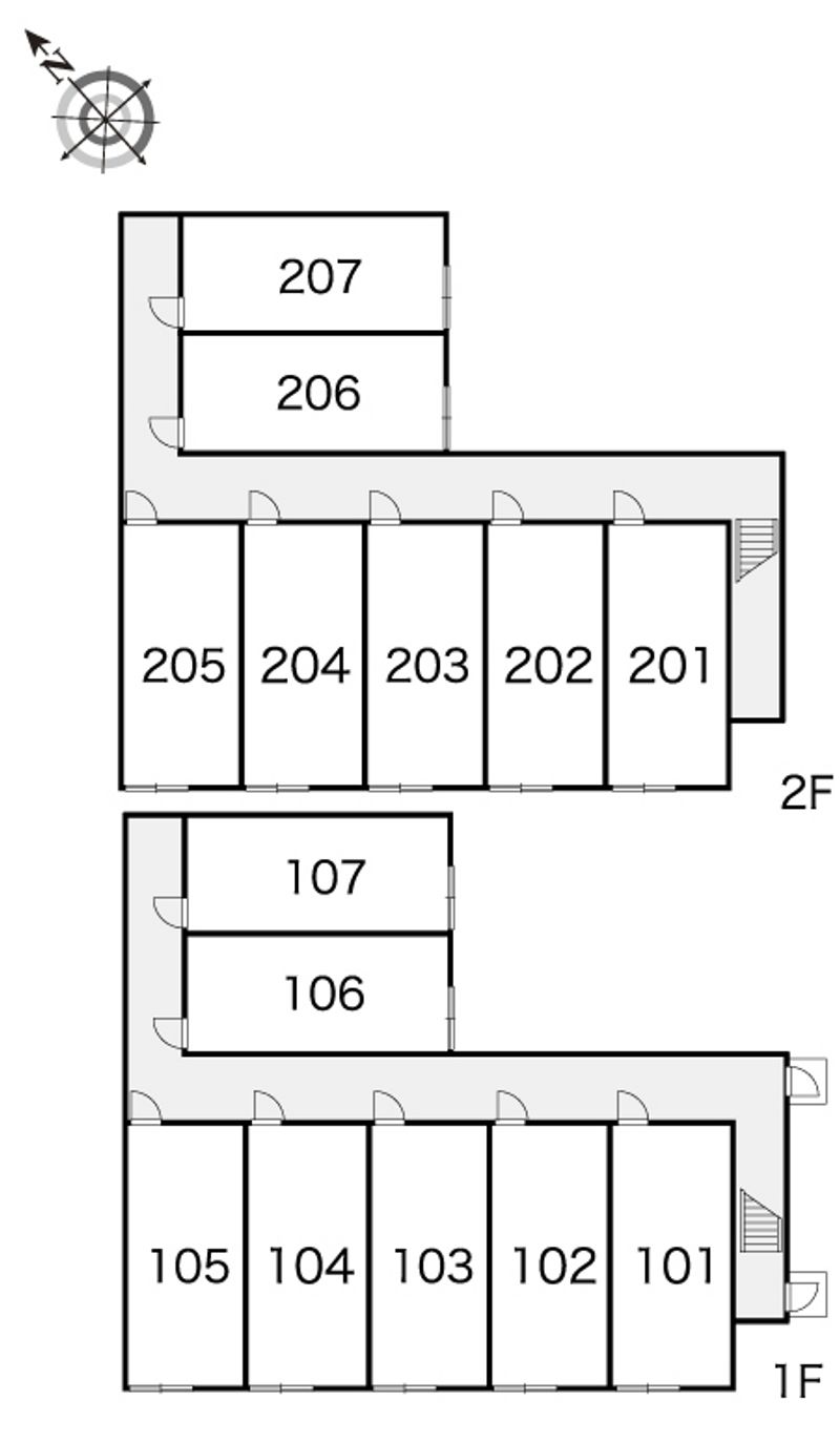 レオパレス北緯４３度 間取り配置図