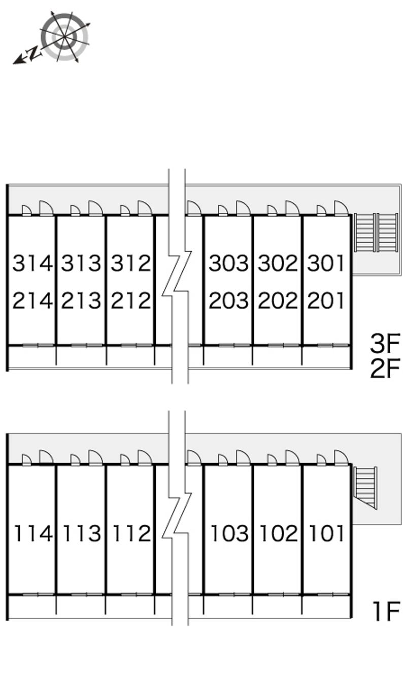 レオパレス西京 間取配置図
