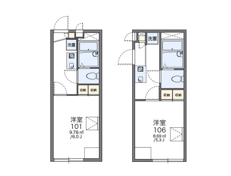 レオパレス和 間取図