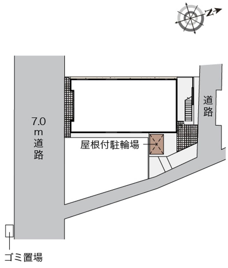レオネクストＰＯＳＴ塚越中央 配置図