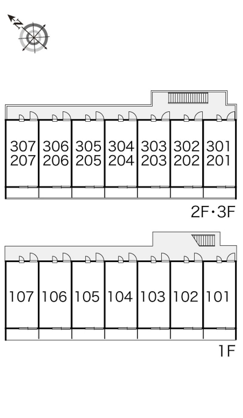 レオパレス東福山 間取配置図