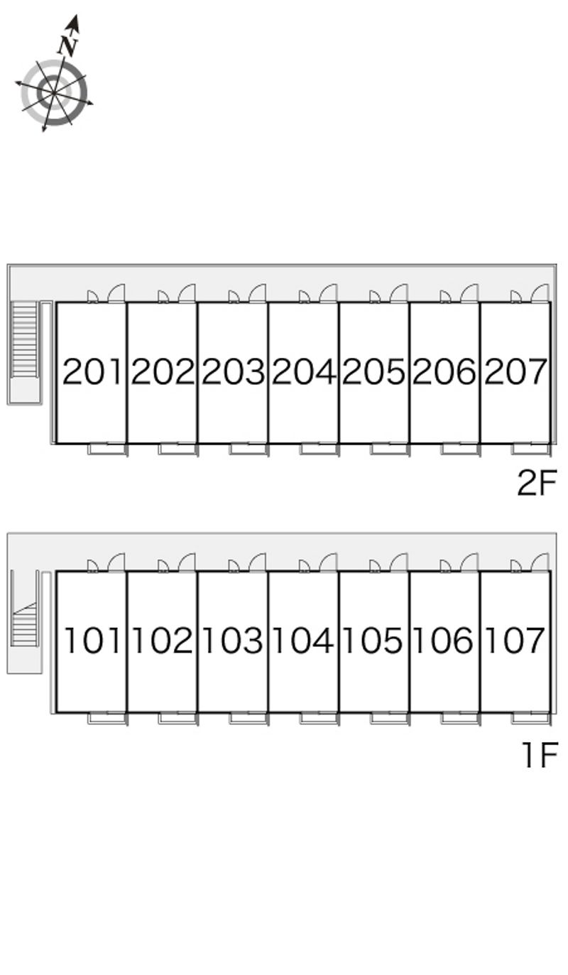 レオパレスビエンべニード 間取配置図