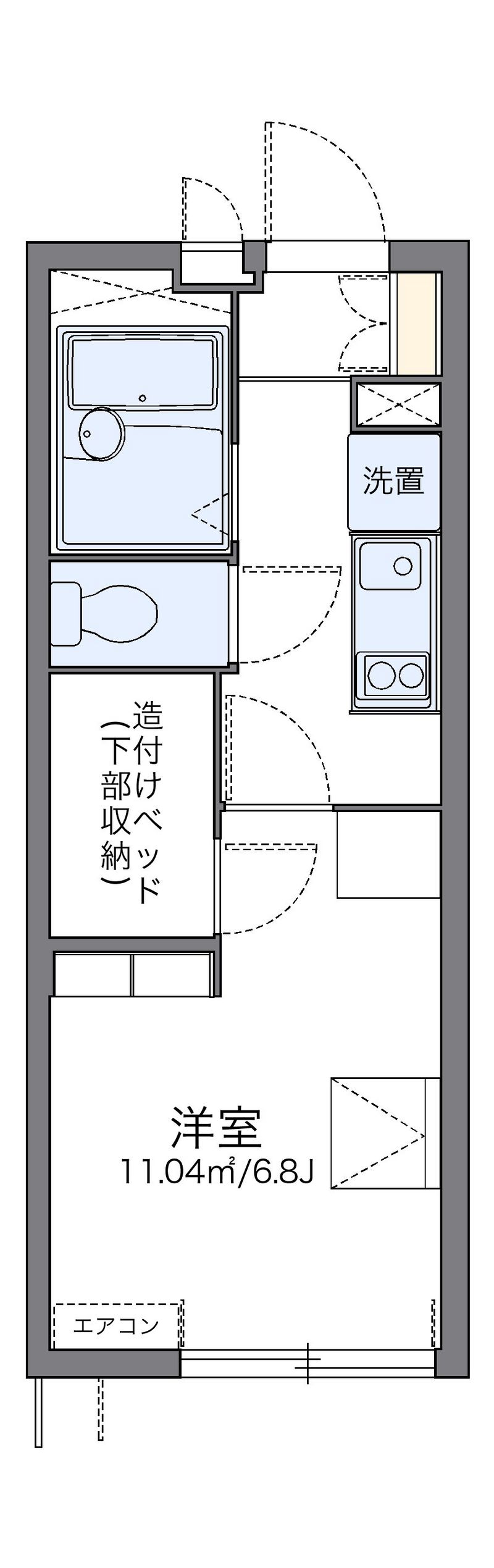 レオパレス広白岳 間取図