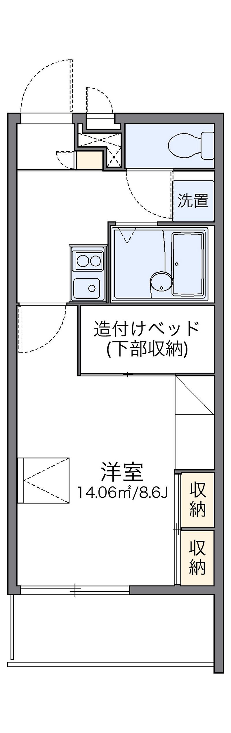 レオパレスリバーサイドイン千星 間取図