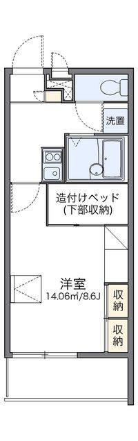 レオパレスリバーサイドイン千星 間取り図