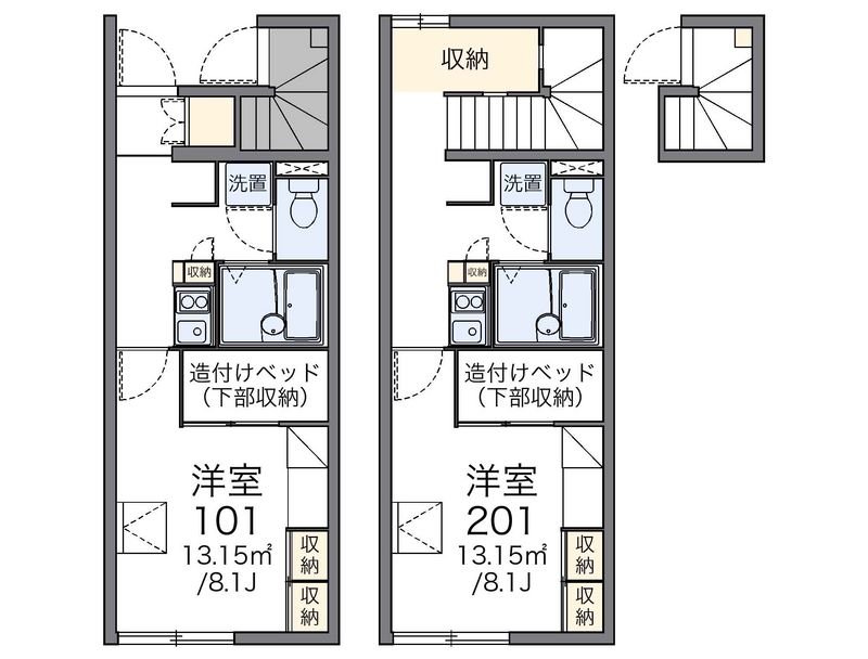 レオパレスアンパイヤー 間取図