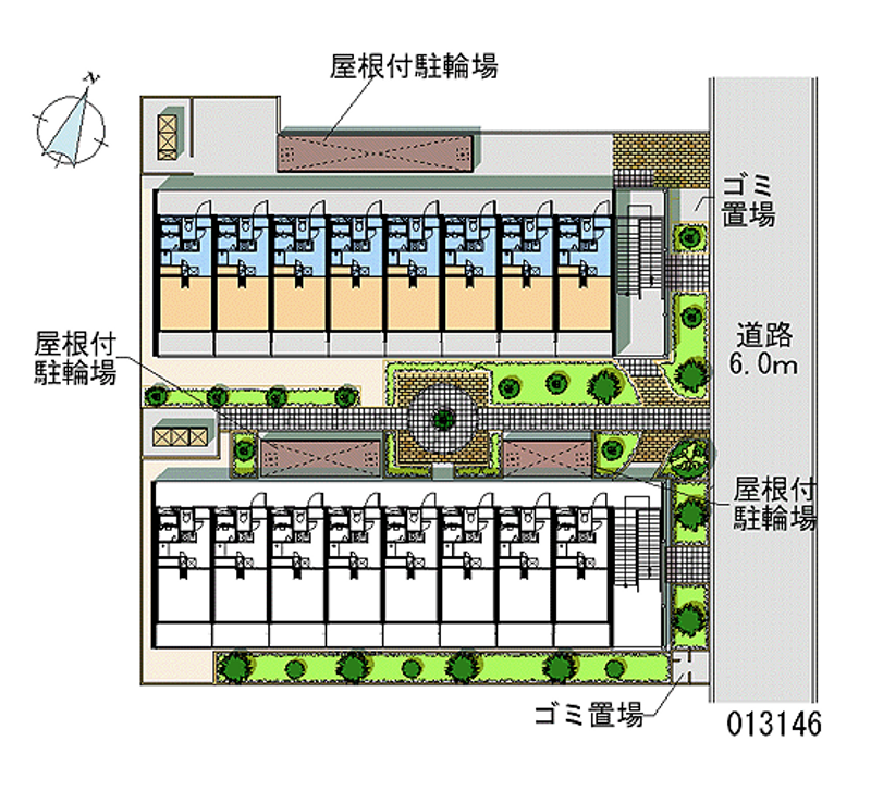 レオパレスツインズ加島弐番館 区画図