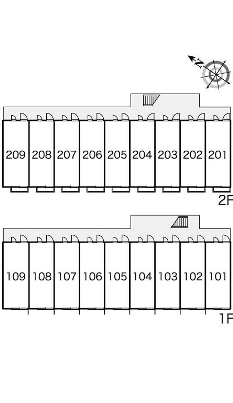レオパレスラスタⅡ 間取配置図