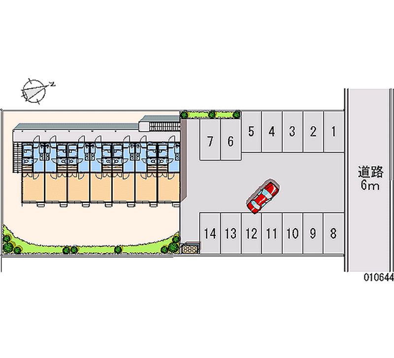 レオパレス粟津 月極駐車場