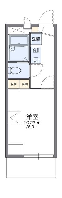 レオパレスかもじや 間取り図