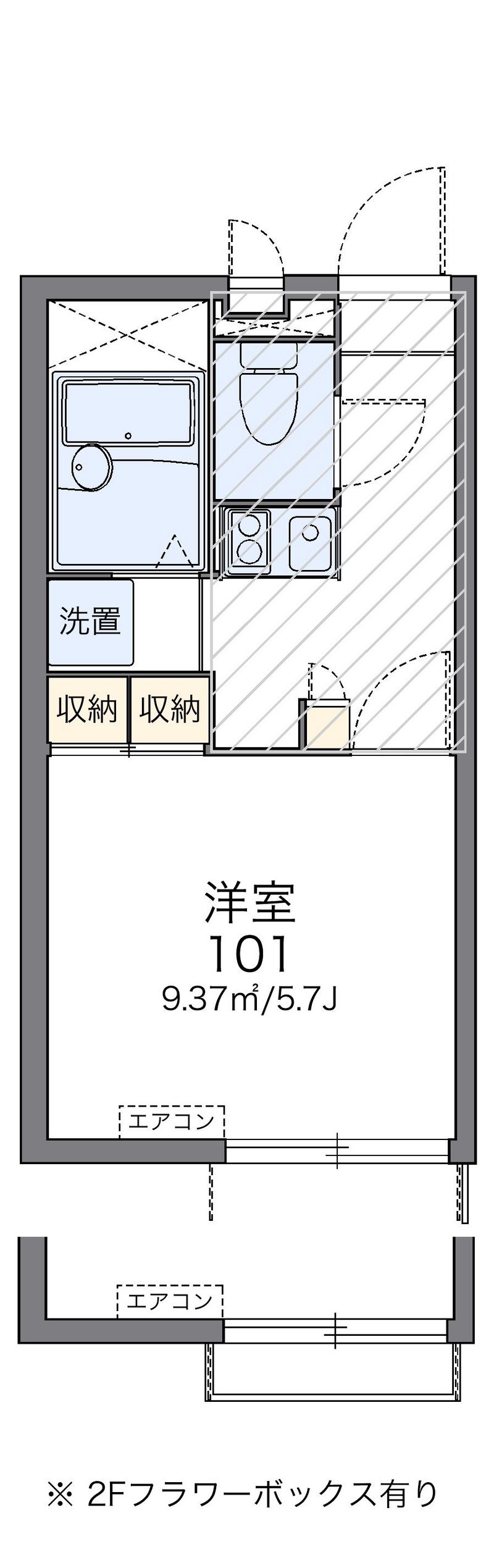 レオパレス椿 間取図