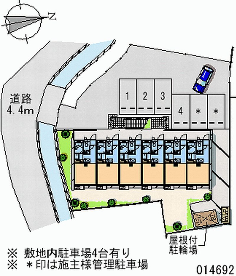 レオパレスフブキ 月極駐車場