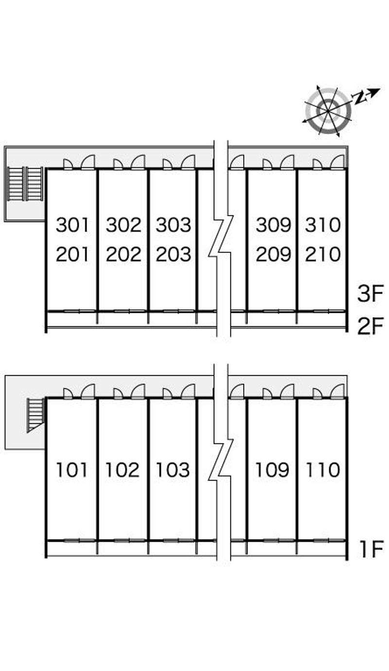 レオパレスラビホワ２３ 間取配置図