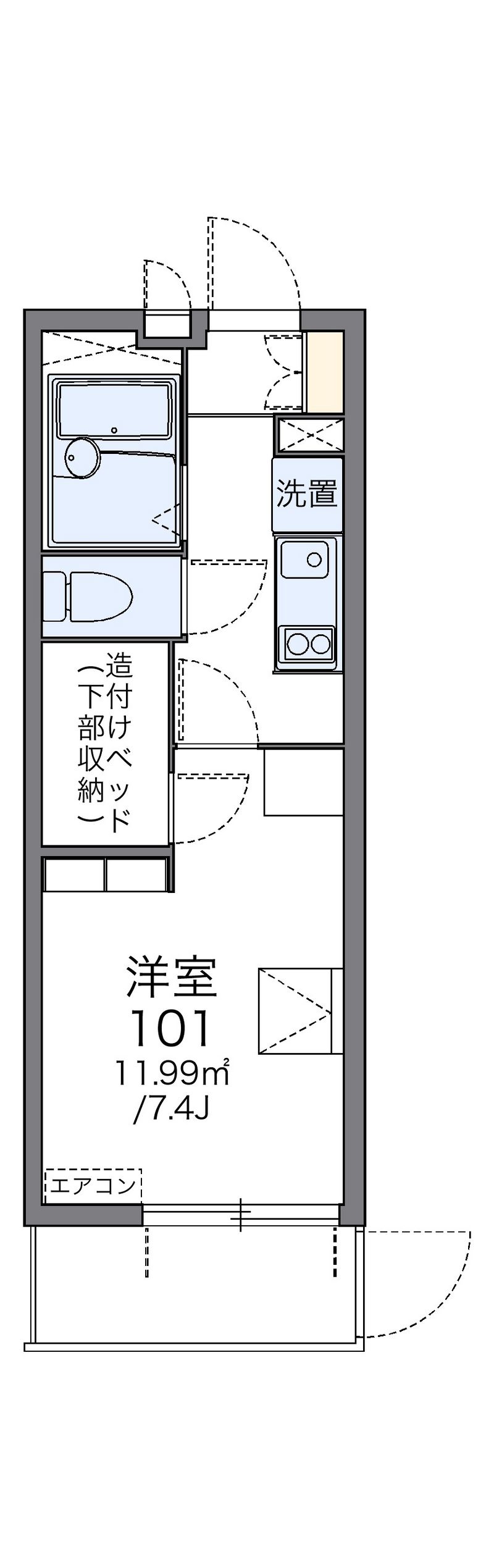 レオパレスサン　グロアール 間取図