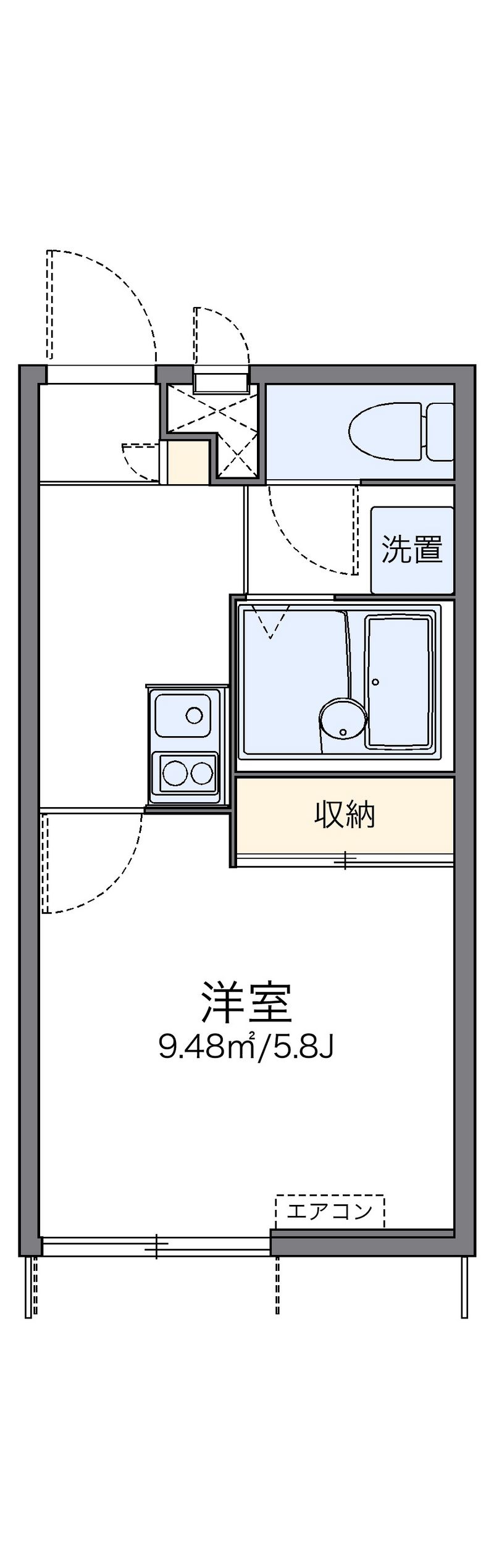 レオパレスＳｍｉｌｅ　Ｌｉｆｅ 間取図