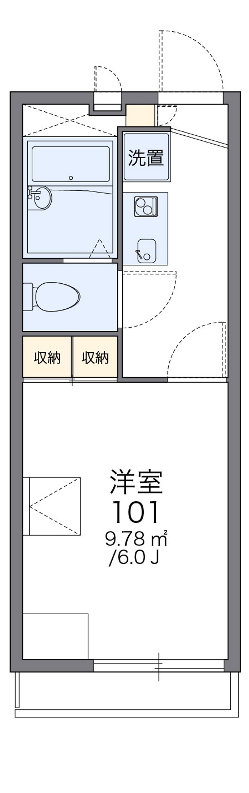レオパレスリバーサイドウエスト 間取図