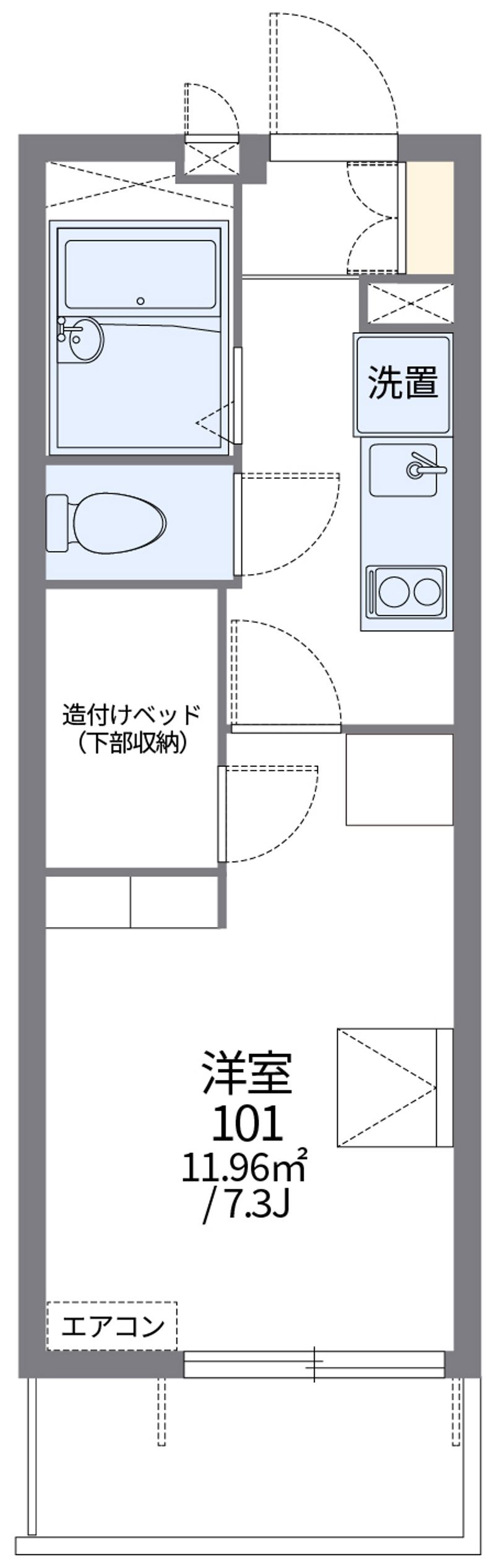 レオパレス晃栄 間取図