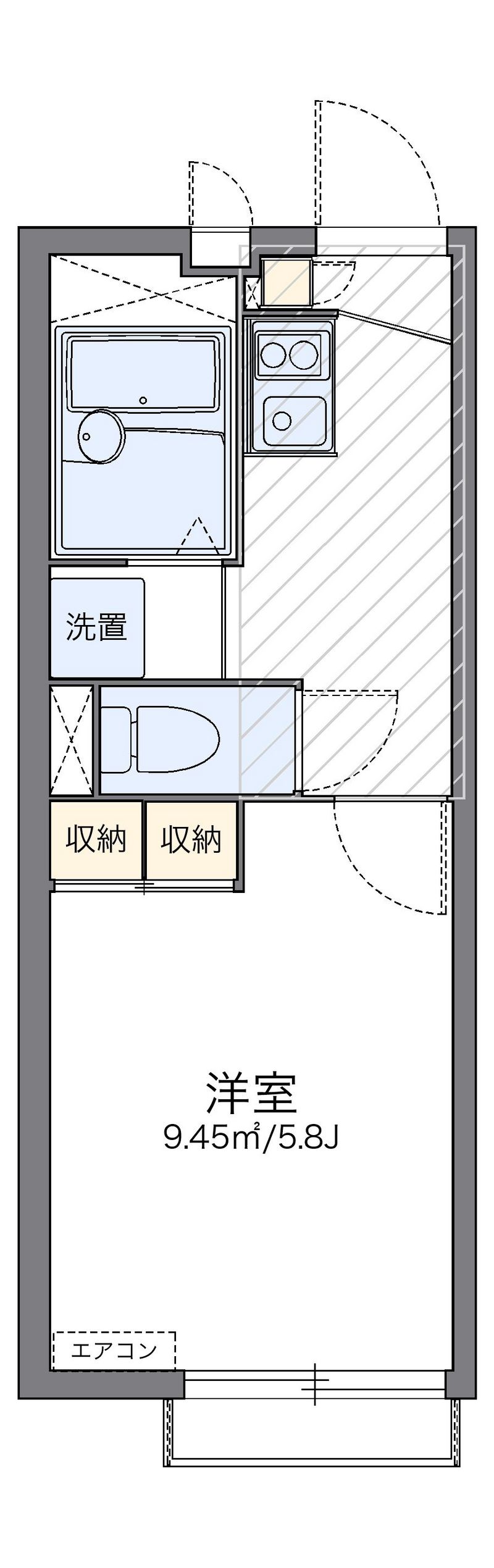 レオパレスドミール　別府 間取図
