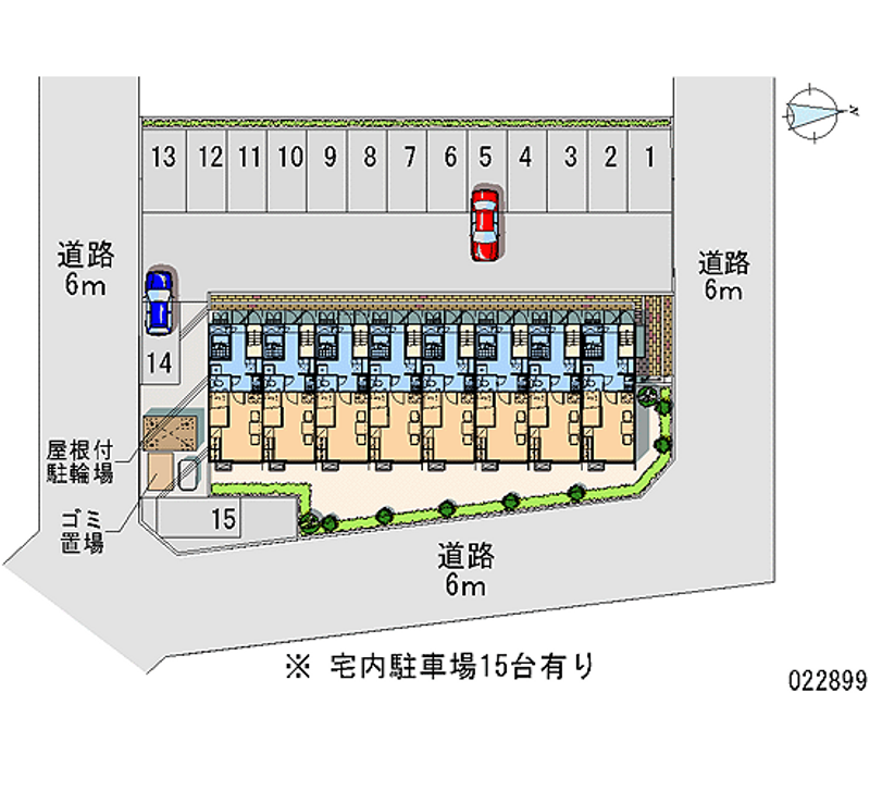 レオパレス三村Ⅲ 月極駐車場