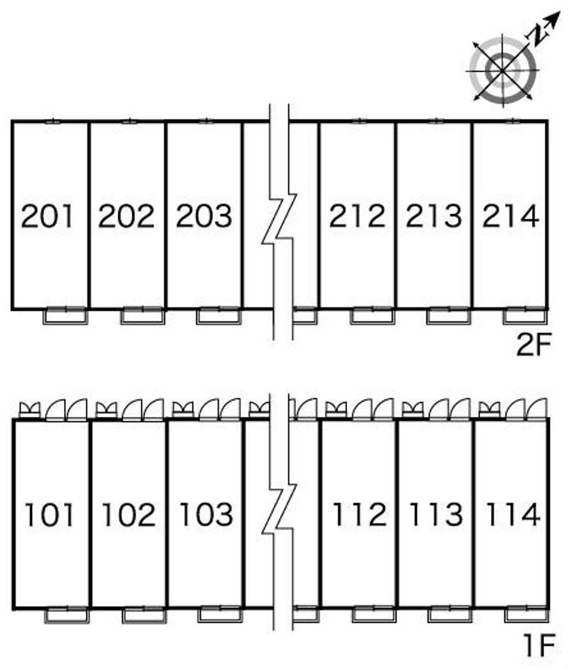 レオパレス安田　２ 間取配置図