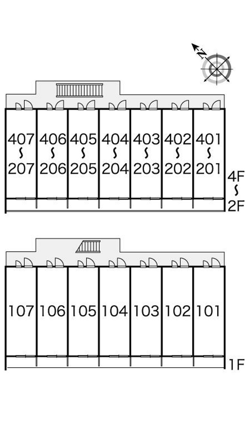 レオパレス大林Ⅰ 間取り配置図