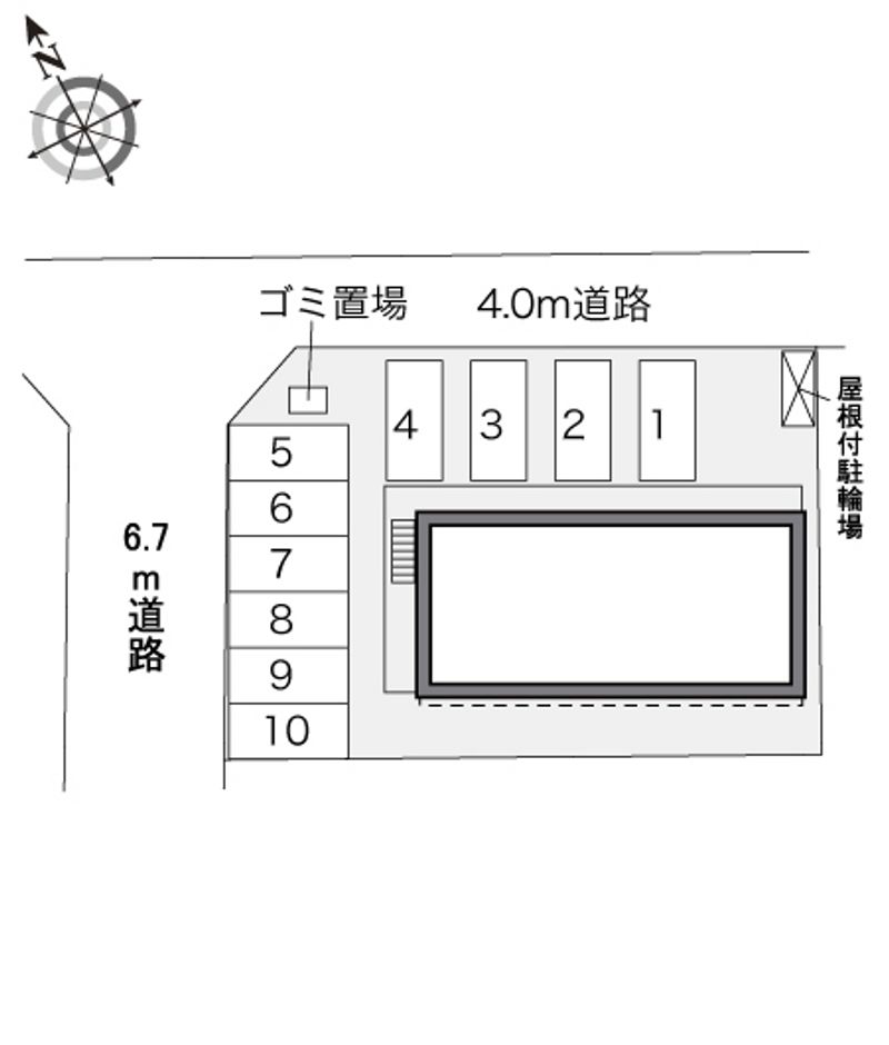 レオパレスサーティーワン　東 配置図