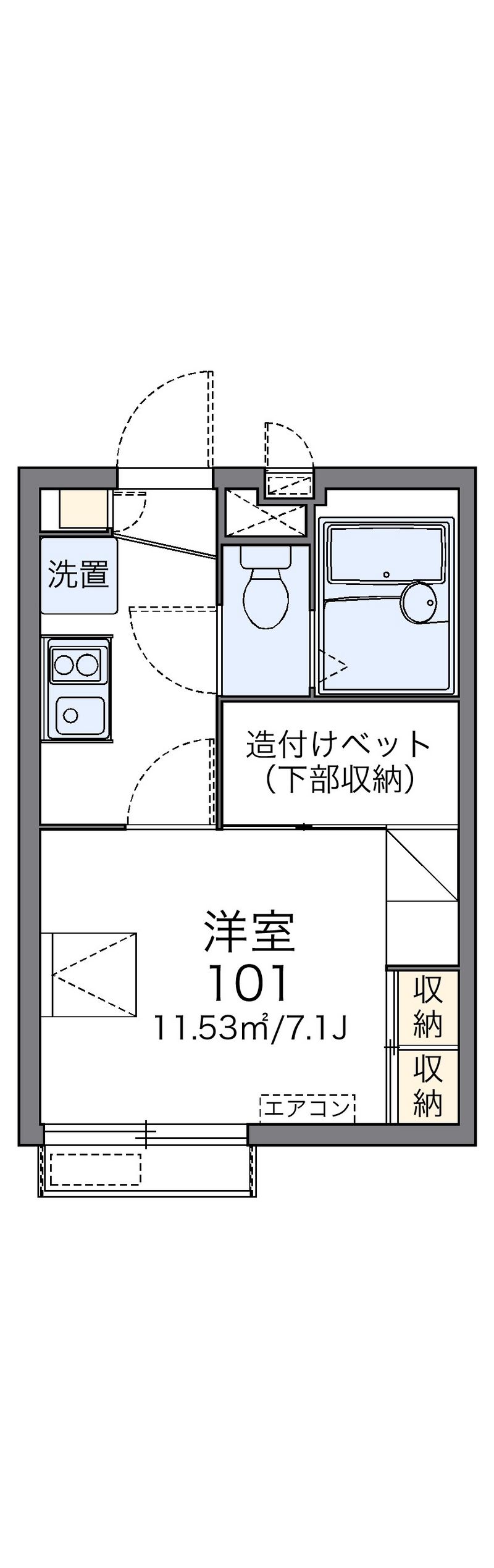 レオパレスフラワーガーデン町屋 間取図