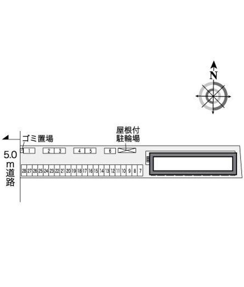 レオパレスアイビーコート８ 駐車場