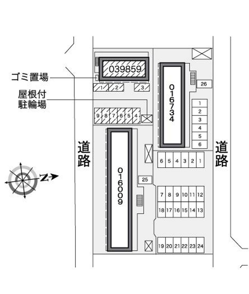 レオパレス水本 駐車場