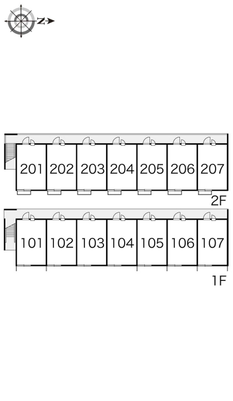 レオパレスアークⅡ 間取り配置図