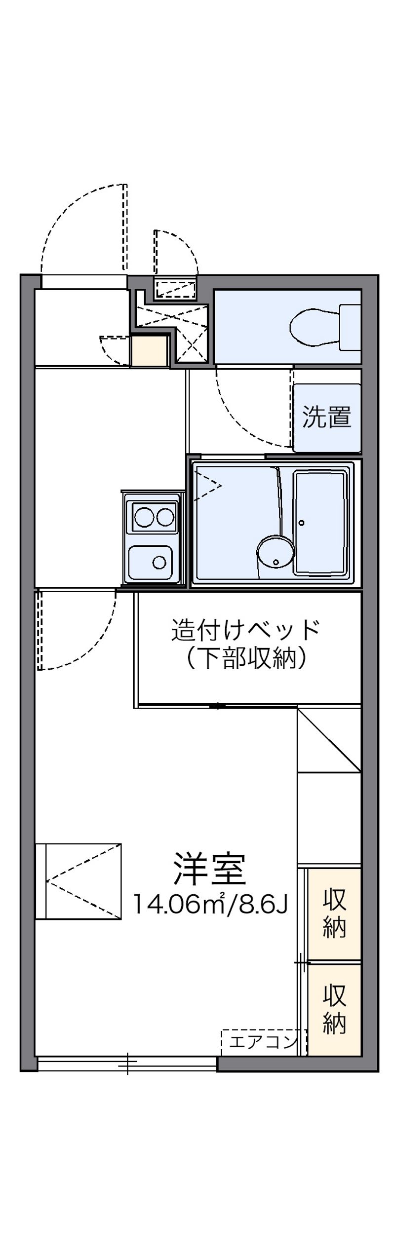 レオパレス俵口ヒルズ 間取図