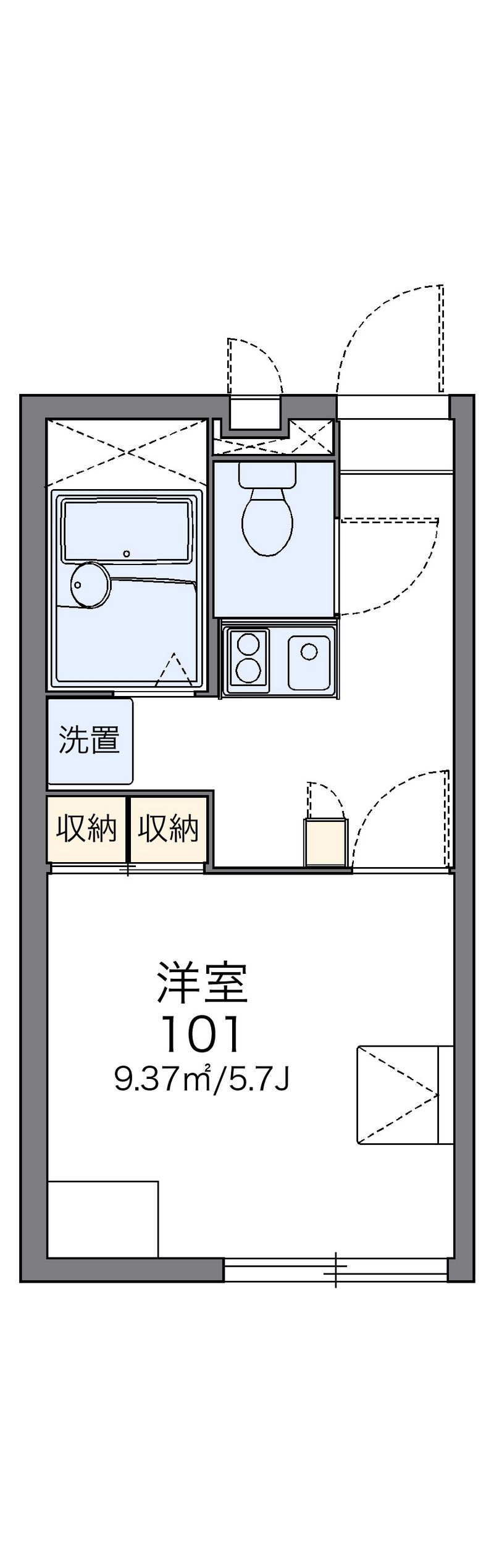 レオパレスエルミタージュ 間取図