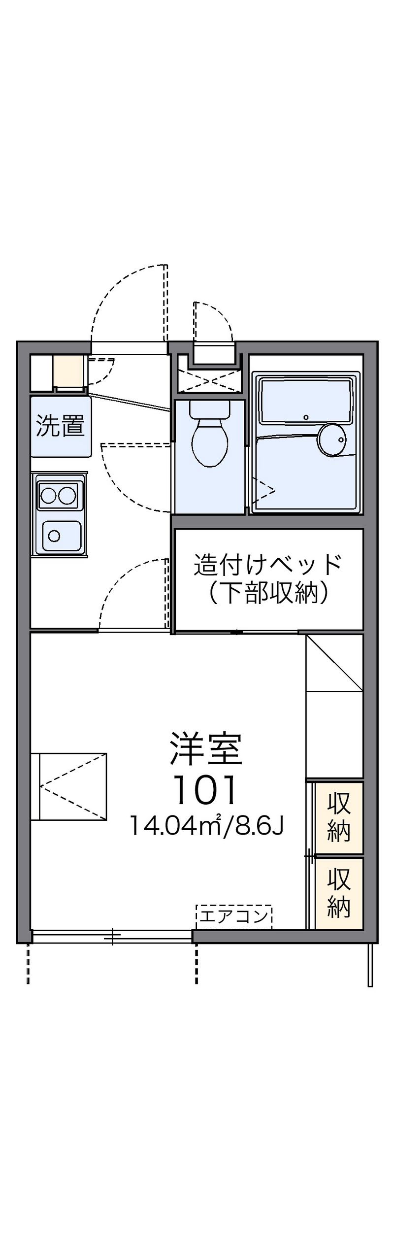レオパレスタカギⅢ 間取図