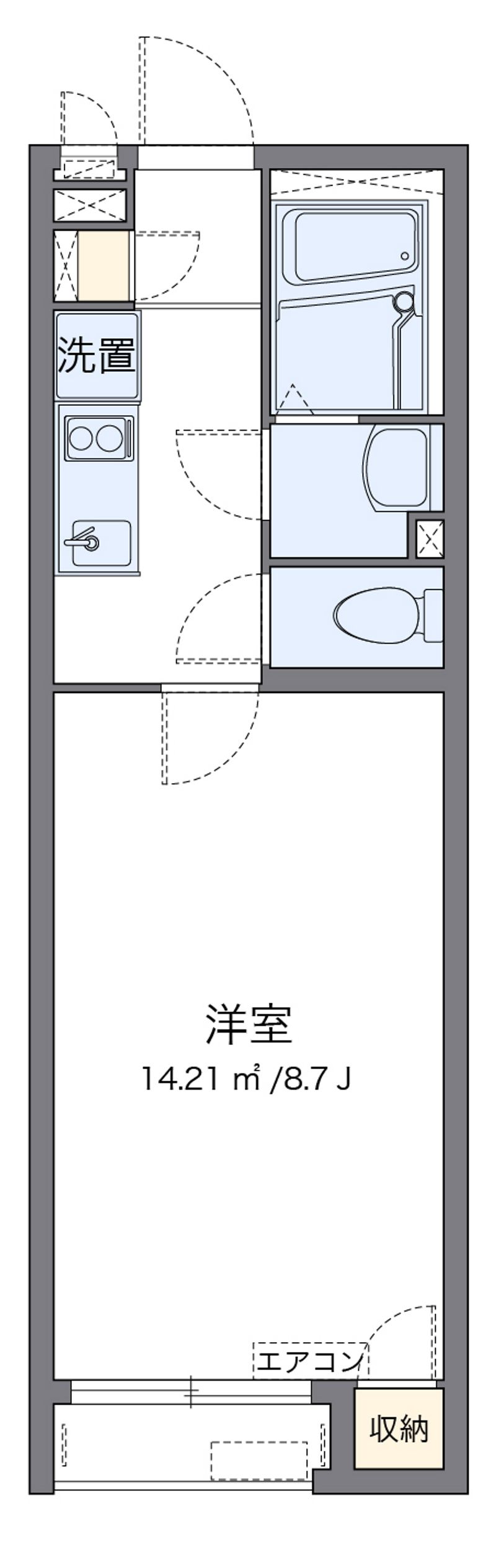 クレイノハイブリッヂⅡ 間取図