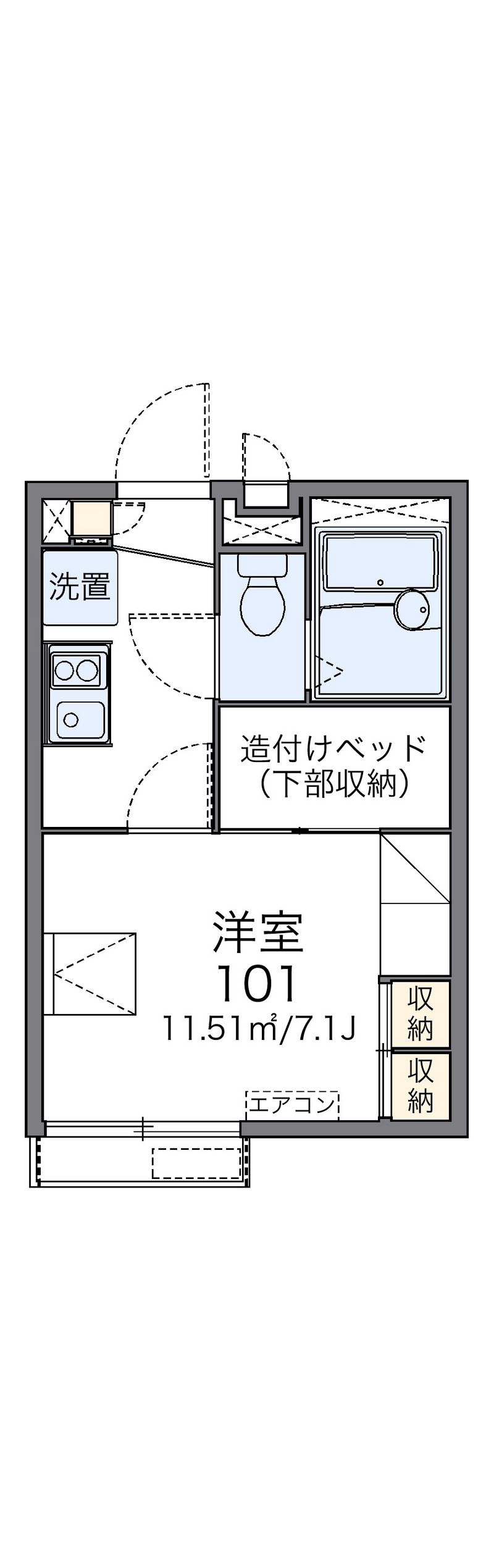 レオパレスグリーンヒルズ　駒沢 間取図