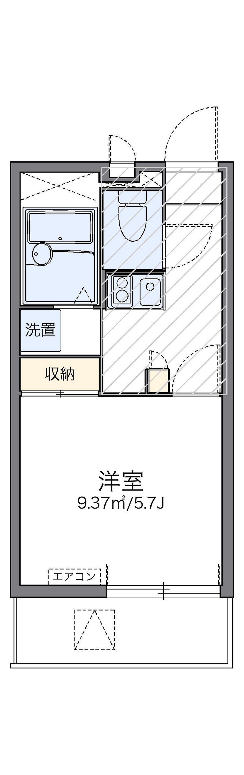 レオパレスラポールⅠ 間取図