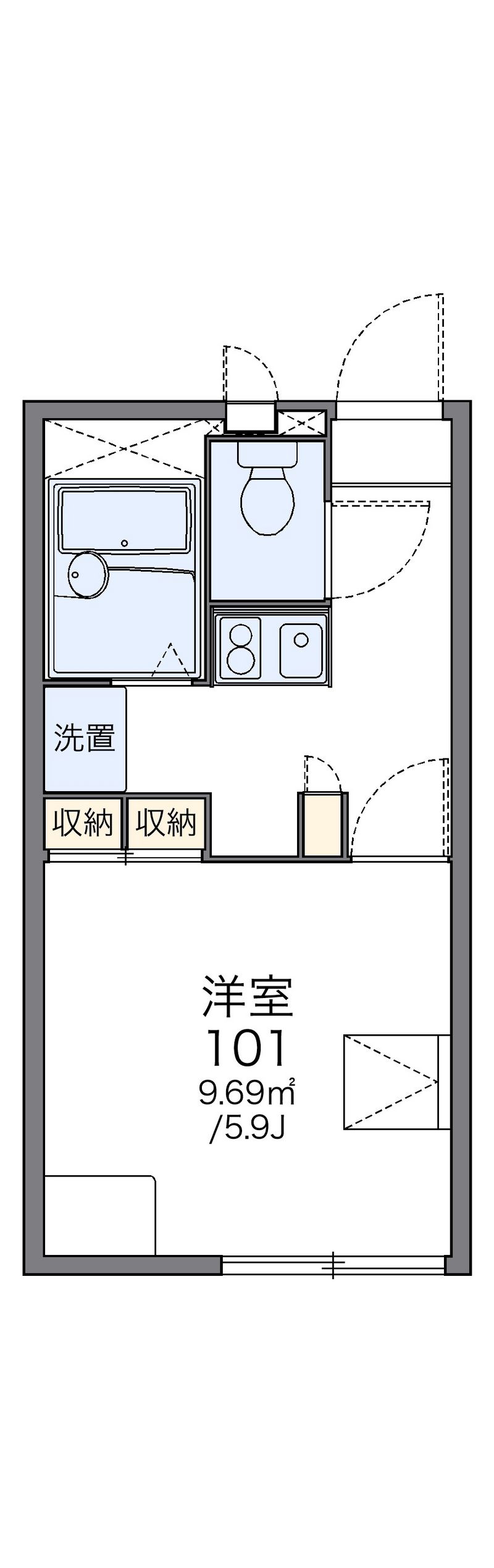 レオパレスサンヒダカ 間取図