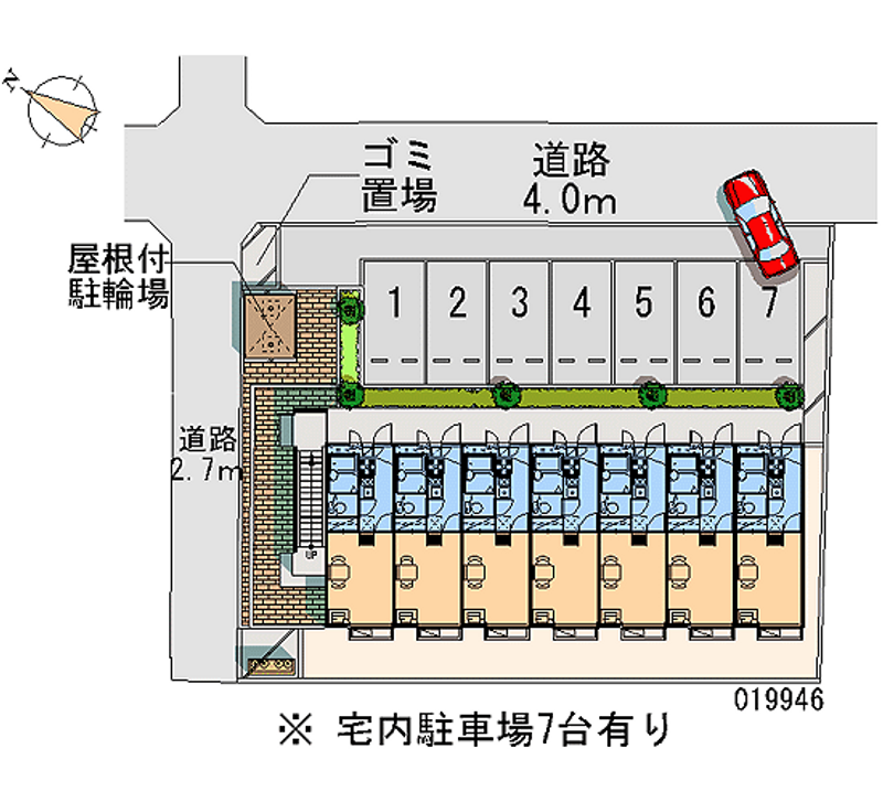 レオパレスプリマヴェーラ 月極駐車場