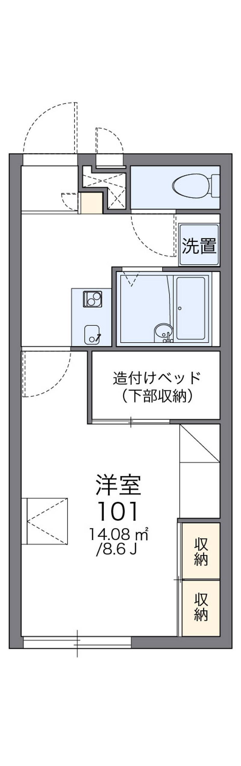 レオパレスくばら駅 間取図
