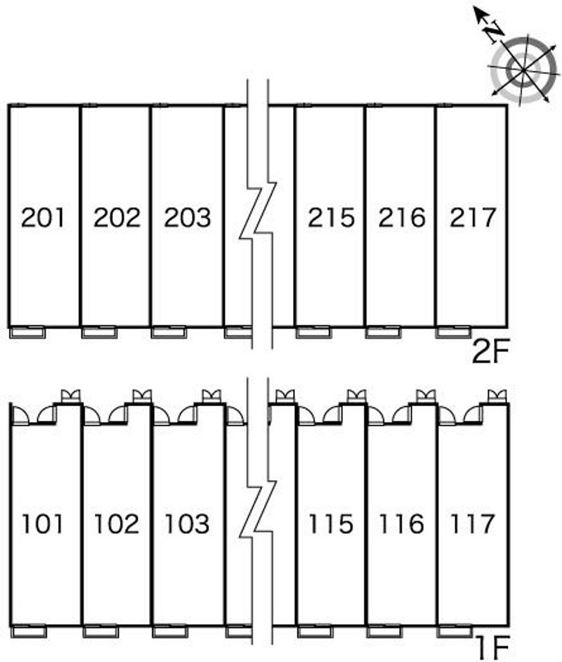 レオパレス長蔵 間取配置図