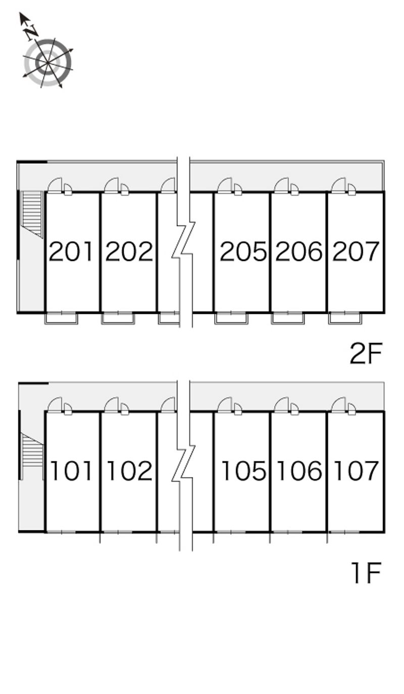 レオパレスボン　エスプワール 間取配置図