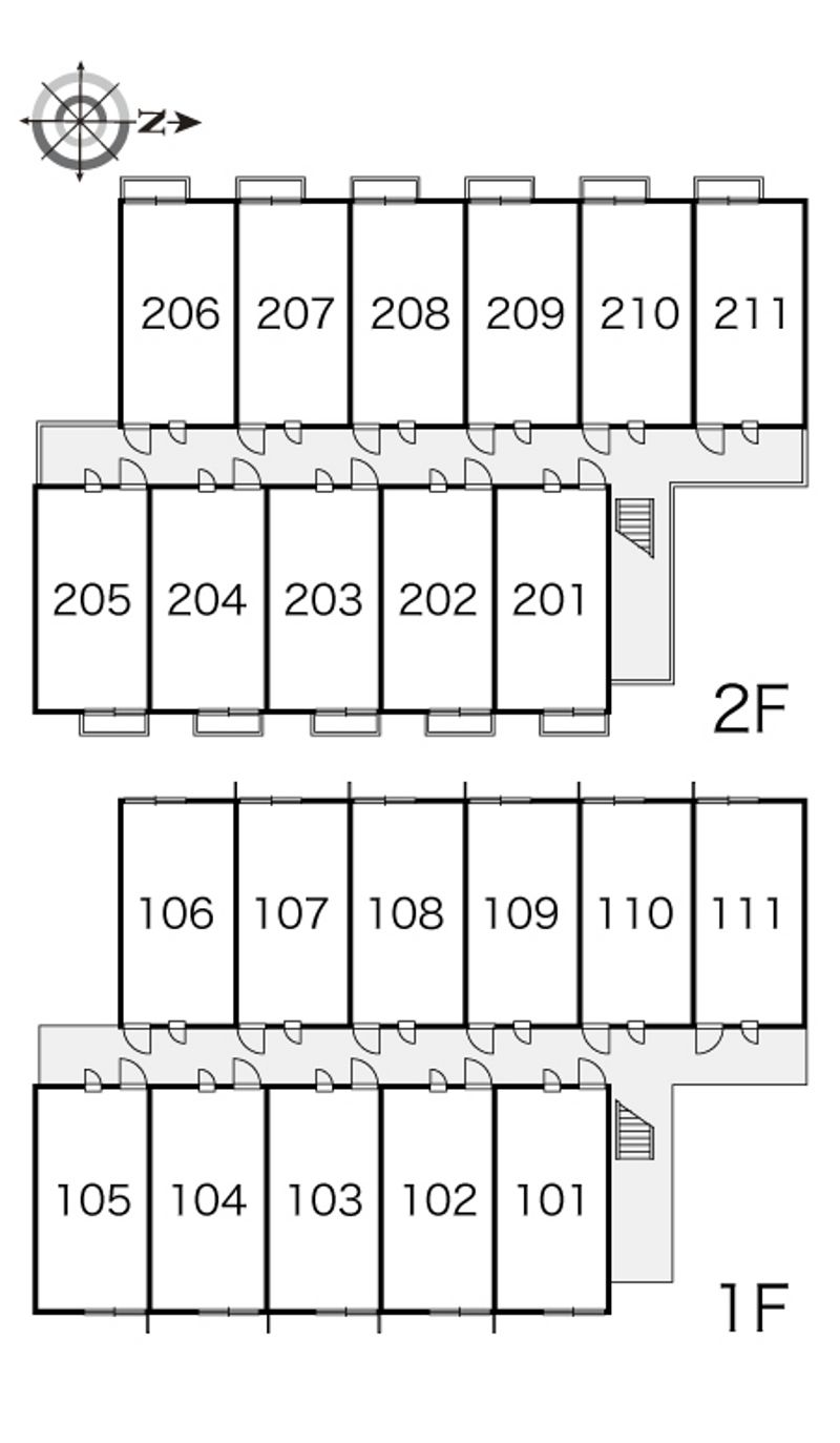 レオパレスグリーン神水 間取配置図