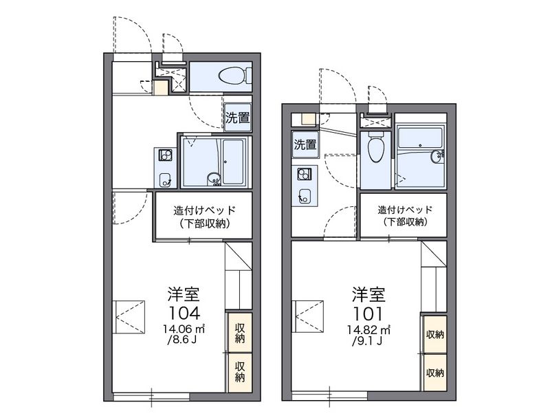 レオパレス緑が丘 間取図