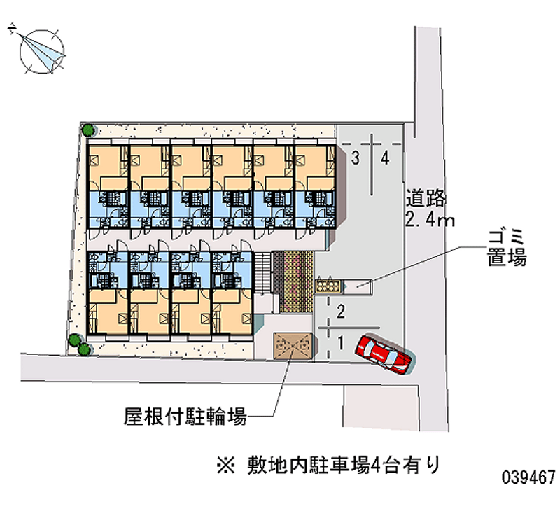 レオパレス山口駅前 区画図