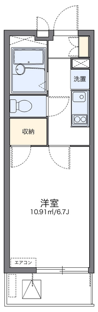 レオパレスエクセルケンＳｉｘ 間取り図