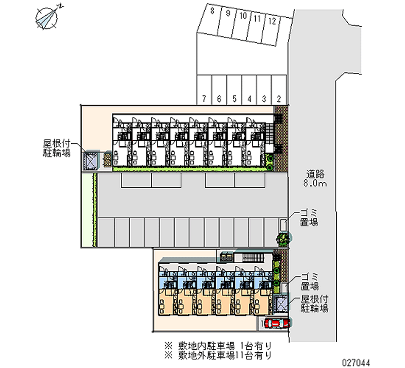 レオパレスひまわり 月極駐車場