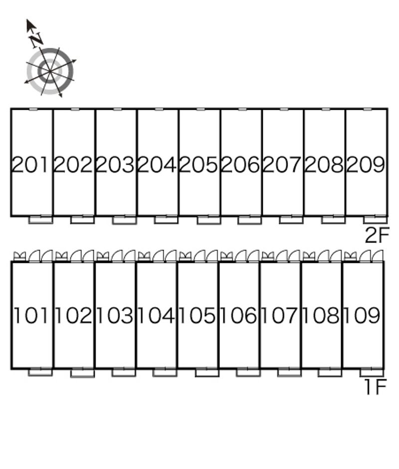 レオパレスＭＡＲＣＨＥＮⅡ 間取配置図